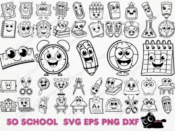 50 School Supplies Back to School SVG: A Versatile Digital Resource for Educators and Creators