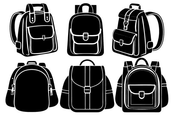 Back to School Bag Vector Silhouette: A Versatile Design Asset for Creative Projects