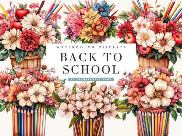 Back to School Clipart Clipart Bundle: A Versatile Resource for Creative and Educational Projects