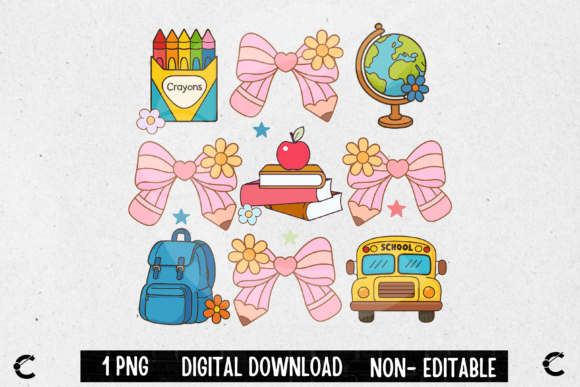 Back to School Coquette PNG Flowers Book: A Digital Resource for Creative Projects