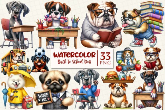Back to School Dog Clipart: A Creative Resource for Modern Designers and Entrepreneurs