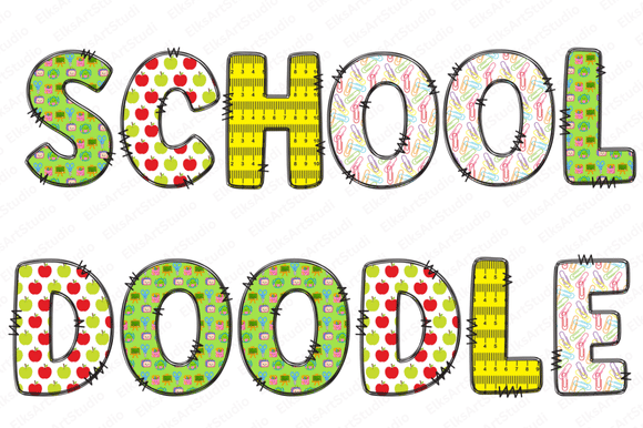 Back to School Doodle Alphabet Bundle: A Creative Resource for Educators and Designers