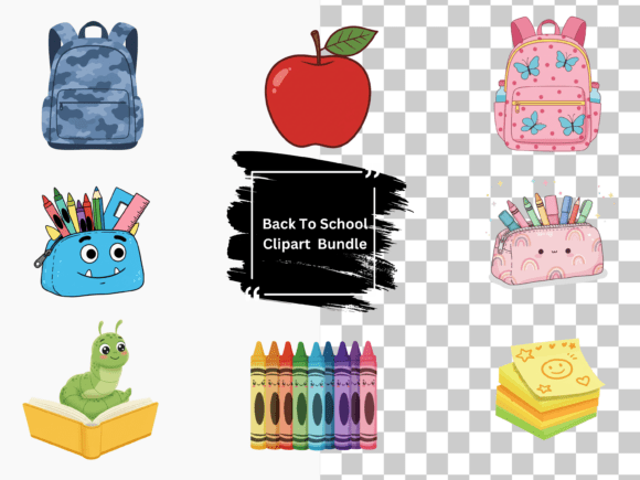 Back to School Illustrations Clipart PNG: A Versatile Resource for Educational and Creative Projects