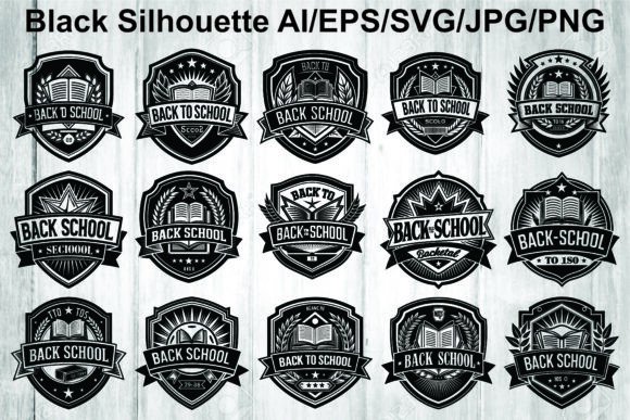 Back to School Logo Silhouette: A Versatile Design Asset for Creative Projects