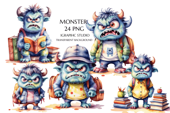 Back to School Monster Clipart Bundle: A Creative Resource for Educators and Designers