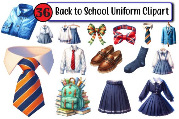 Back to School Uniform Clipart: A Versatile Digital Resource for Creative Projects