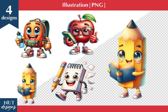 Back to School with a School Supplies Mascot: A Vibrant Clipart Guide