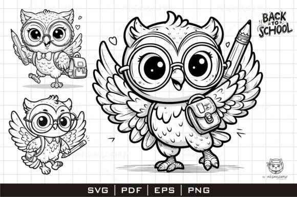 Cute Back to School Owl Vector: A Versatile Design for Educational and Creative Projects