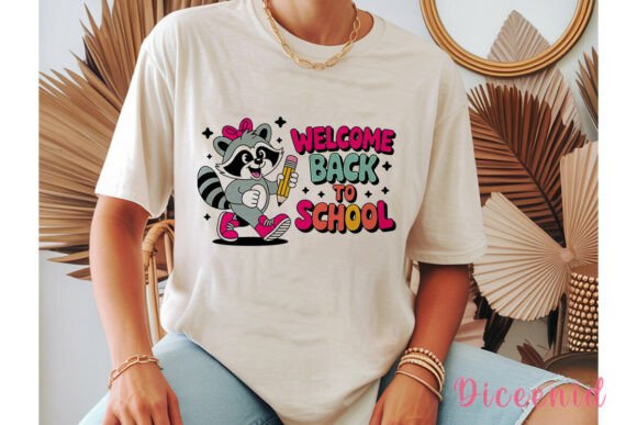 Cute Raccoon Back to School PNG Clipart