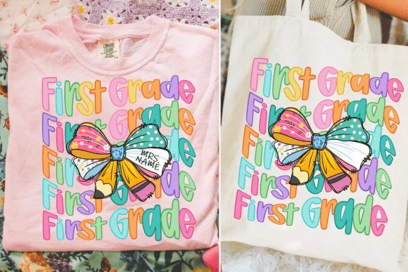 First Grade Coquette Png, Back to School: A Versatile Design Asset for Creative and Professional Use