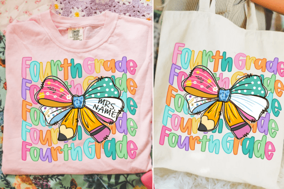 Fourth Grade Coquette Png, Back to School: A Versatile Design Asset for Creative Projects