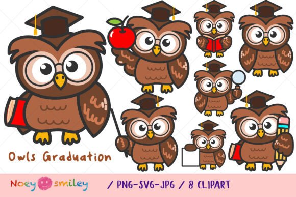 Owl Graduation Cap Back to School