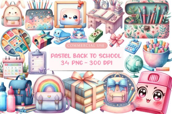 Pastel Back to School Clipart: A Strategic Asset for Creative and Business Projects