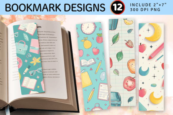 Pastel Back to School PNG Bookmark Design