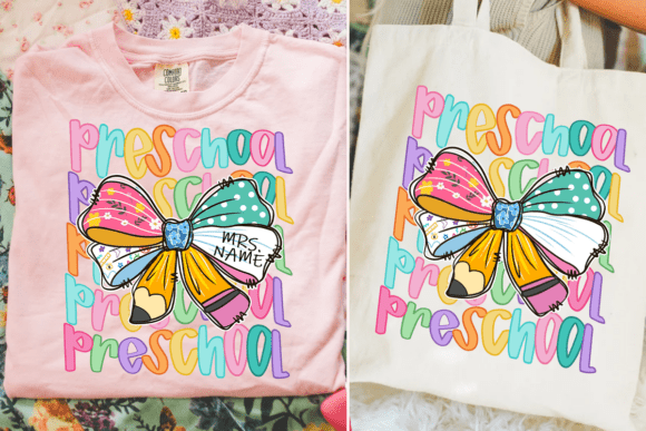 Preschool Coquette Png, Back to School: A Versatile Design Asset for Creative and Educational Needs