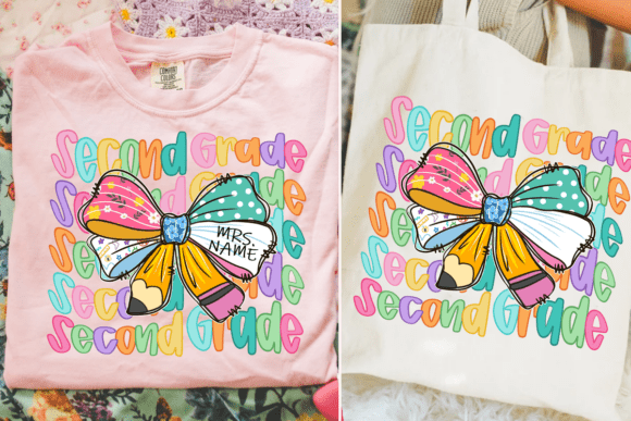 Second Grade Coquette PNG for Back to School