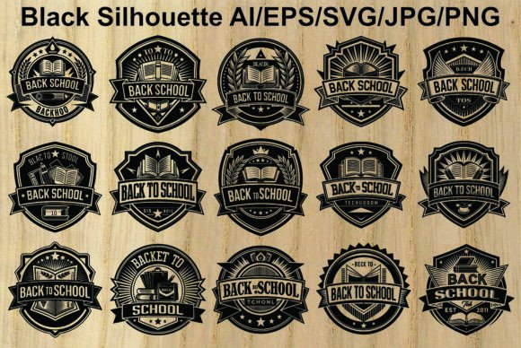 Silhouette Back to School School Logo: A Versatile Design for Creative and Professional Use