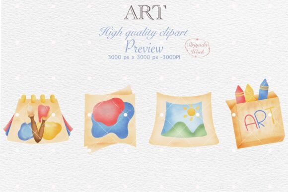 Watercolor Art Clipart for Back to School: A Creative Resource for Designers and Educators